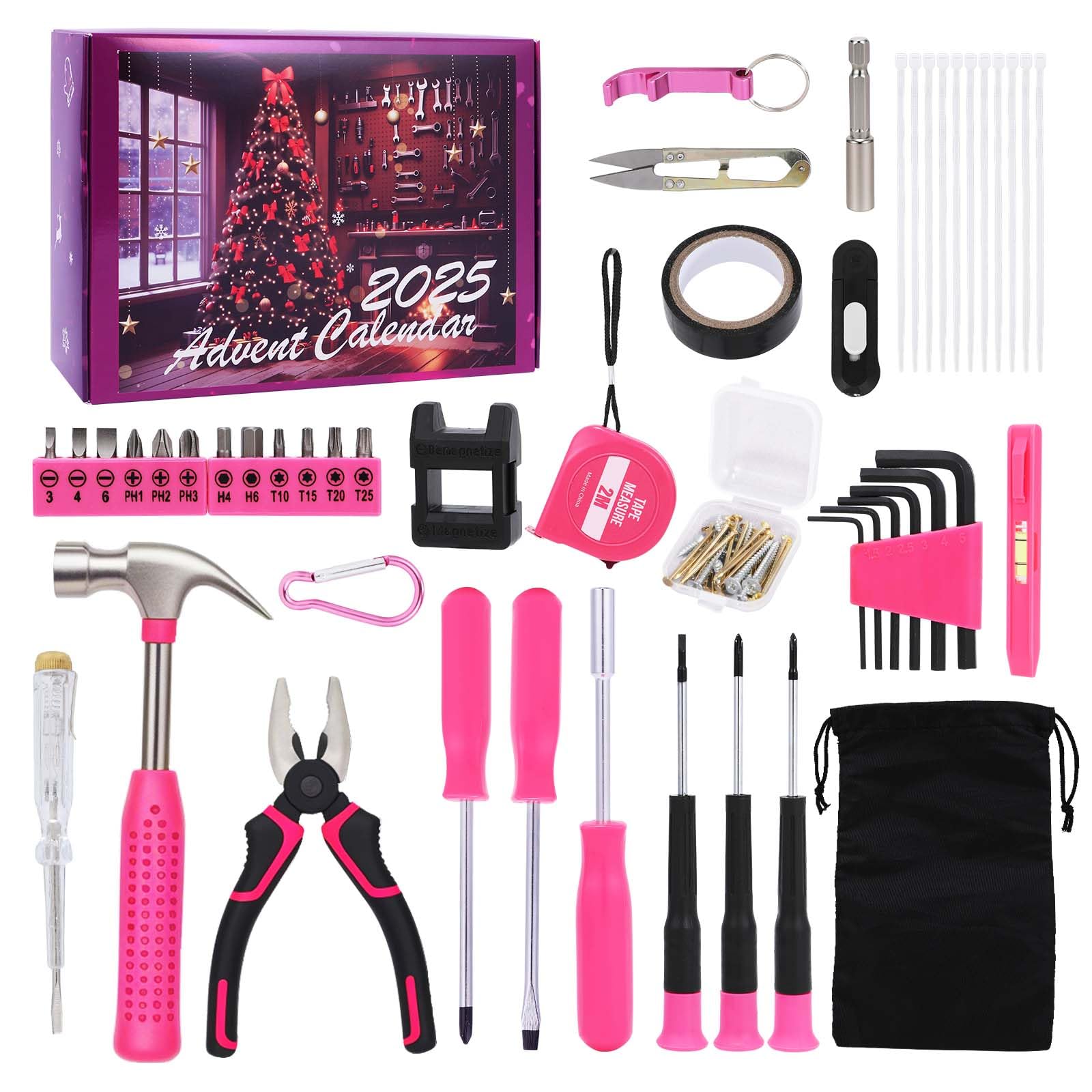 Amazon.com: Advent Calendar 2025 for Men Women Adult - Pink Tool